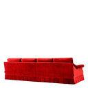 Red Velvet Frilled Sofa Verplanck