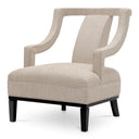 Beige Upholstered Accent Armchair Roumier