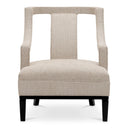 Beige Upholstered Accent Armchair Roumier