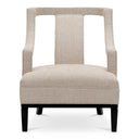 Beige Upholstered Accent Armchair Roumier