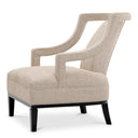 Beige Upholstered Accent Armchair Roumier