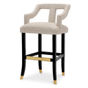Beige Cut-Out Bar Stool Roumier