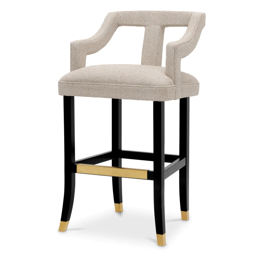Beige Cut-Out Bar Stool Roumier