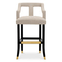 Beige Cut-Out Bar Stool Roumier