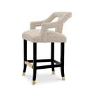 Beige Cut-Out Counter Stool Roumier