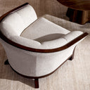 Wooden Framed Beige Lounge Chair Bleecker by Eichholtz, view 2
