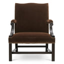 Brown Velvet Lounge Chair Elisha by Eichholtz, view 3