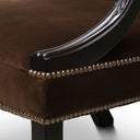 Brown Velvet Lounge Chair Elisha by Eichholtz, view 6