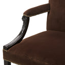 Brown Velvet Lounge Chair Elisha by Eichholtz, view 7