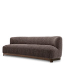 Black Bouclé Sofa Stelvio by Eichholtz