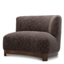 Black Bouclé Lounge Chair Stelvio by Eichholtz