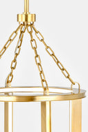 Aged Brass Tournu Lantern 16.25" by Hudson Valley, view 3
