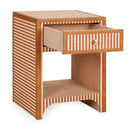 Kora 18" Cotton Jute 1-Drawer Contract-Grade Nightstand