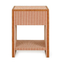 Kora 18" Cotton Jute 1-Drawer Contract-Grade Nightstand