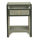 Kora 18" Cotton Jute 1-Drawer Contract-Grade Nightstand