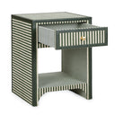 Kora 18" Cotton Jute 1-Drawer Contract-Grade Nightstand
