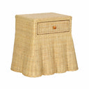 Pentra 25" Natural Rattan Nightstand With Drawer