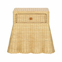 Pentra 25" Natural Rattan Nightstand With Drawer