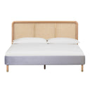 Kavali Performance Velvet and Natural Bed