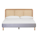 Kavali Performance Velvet and Natural Bed