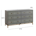 Pesce 57" Faux Shagreen 6-Drawer Dresser