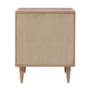 Carmen 19" Natural Ash and Cane 2-Drawer Nightstand