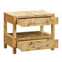 Brandyss 26" Burl 2-Drawer Nightstand