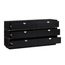 Julieta 62" Acacia Wood 6-Drawer Dresser