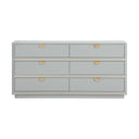 Julieta 62" Acacia Wood 6-Drawer Dresser