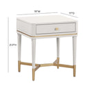 Julieta 19" Acacia Wood Nightstand With Drawer