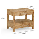 Brandyss 26" Burl 2-Drawer Nightstand