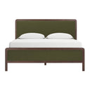 Hella Contract-Grade Velvet and Ash Wood Bed