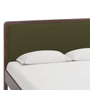 Hella Contract-Grade Velvet and Ash Wood Bed