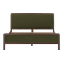 Hella Contract-Grade Velvet and Ash Wood Bed