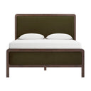 Hella Contract-Grade Velvet and Ash Wood Bed