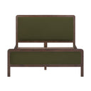 Hella Contract-Grade Velvet and Ash Wood Bed