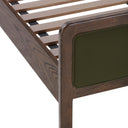 Hella Contract-Grade Velvet and Ash Wood Bed