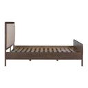 Hella Contract-Grade Velvet and Ash Wood Bed