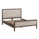 Hella Contract-Grade Velvet and Ash Wood Bed