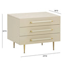 Trident 28" 3-Drawer Nightstand