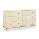 Pesce 57" Faux Shagreen 6-Drawer Dresser