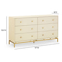 Pesce 57" Faux Shagreen 6-Drawer Dresser