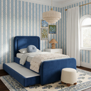 Briella Performance Velvet Trundle Bed in Twin