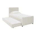 Angela Performance Velvet Trundle Bed in Twin