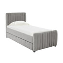 Angela Performance Velvet Trundle Bed in Twin