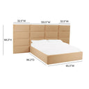 Eliana Performance Velvet Headboard Wings