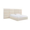 Eliana Cream Performance Boucle Headboard Wings