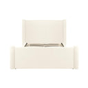 Athara Cream Velvet Bed