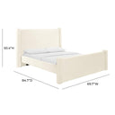 Athara Cream Velvet Bed