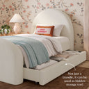 Moon Cream Performance Boucle Twin Trundle Bed